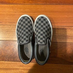 Boys checkered slip on Vans size 1